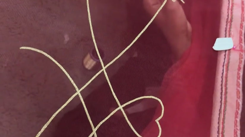 Veil Hand Embroidery process